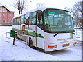 Původní kmenový autobus MHD v Domažlicích SOR C 9.5 u vlakového nádraží