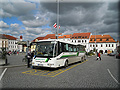 autobus městské dopravy v Klatovech na náměstí Míru