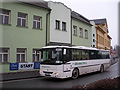 Srazov autobus ped kulturnm domem v Bl nad Radbuzou