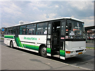 Autobus nov mezinrodn linky Plze - Pieany