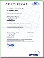 Certifikt jakosti ISO 9001:2000