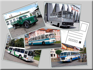 Pohlednice historických vozidel ČSAD autobusy Plzeň